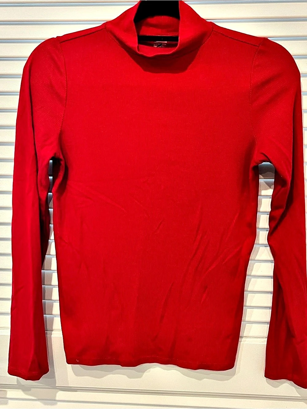 Lulu & Grey Red Long Sleeve Mock Neck